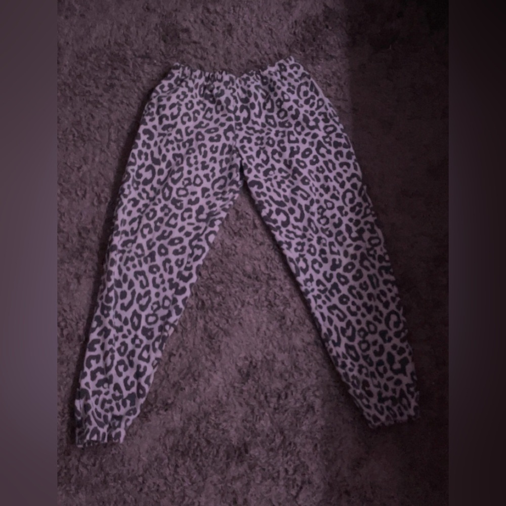 Cheetah print sweatpants